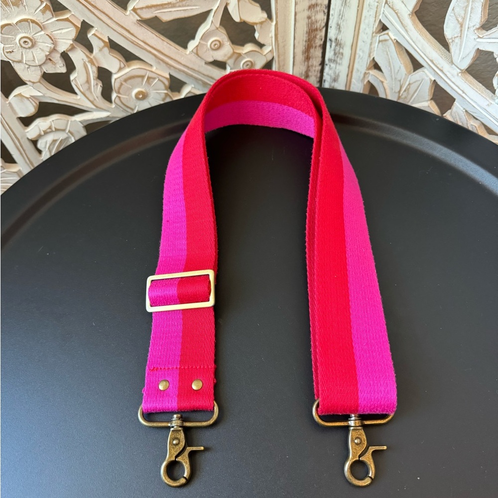 Parker Thatch Crossbody Strap- Red and Pink